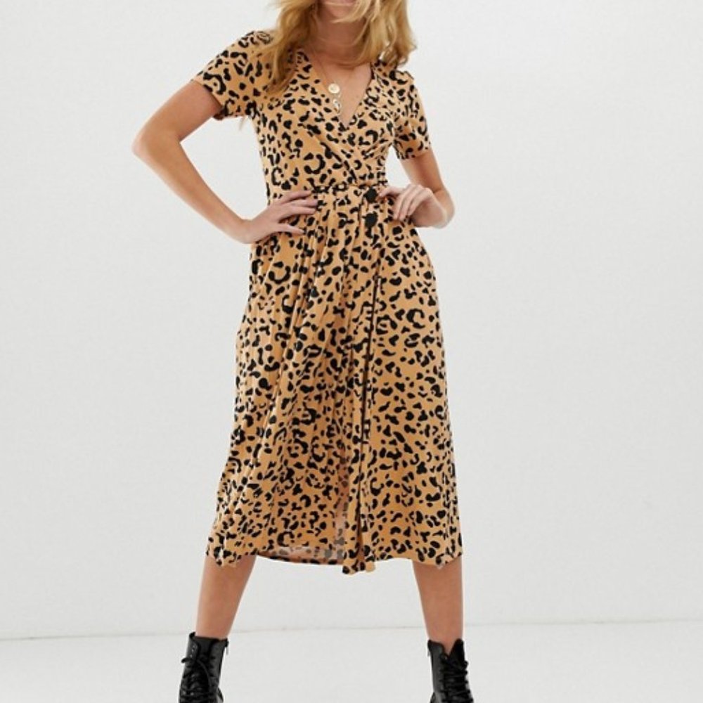 ASOS Leopard Midi Dress